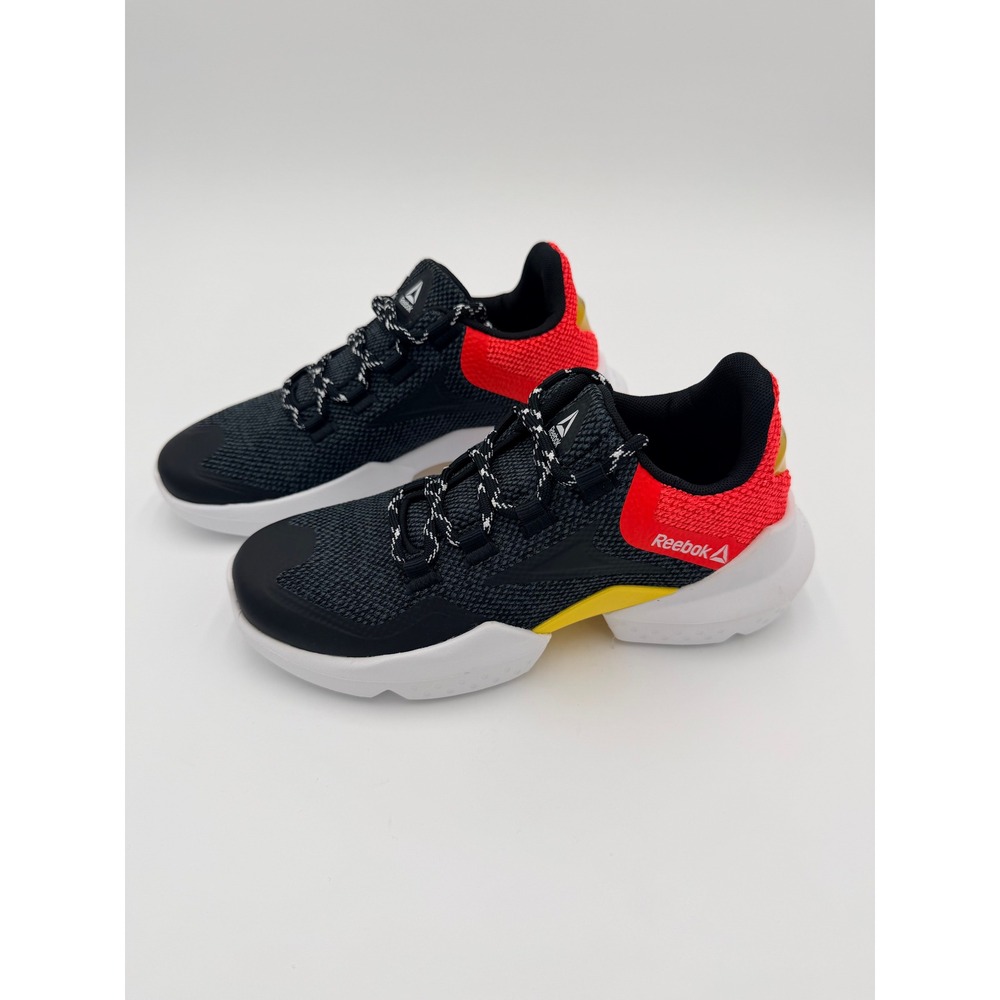 Reebok Split Fuel Black Red Yellow Youth 3.5Y Sneakers DV5450